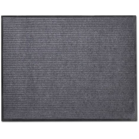 Vidaxl – Paillasson d'entrée PVC gris 120 x 90 cm – Support antidérapant – Facile à nettoyer – Pour intérieur et extérieur - GRIS 90 X