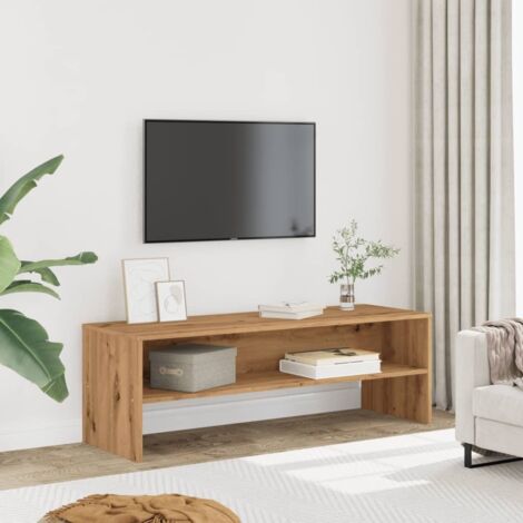 Vidaxl – Meuble TV en bois d'ingénierie chêne artisan 120x40x40 cm – Grand espace de rangement – Surface résistante à l'humidité