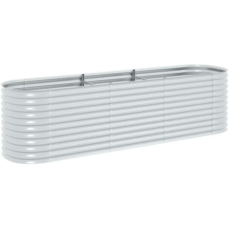 Vidaxl – Lit surélevé de jardin en acier galvanisé 320x80x81 cm – Résistant aux intempéries – Pour plantes, légumes et herbes – Assemblage requis (1/10)