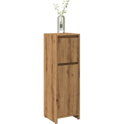 Armoire de bain chêne artisanal 30x30x95 cm bois d'ingénierie vidaXL