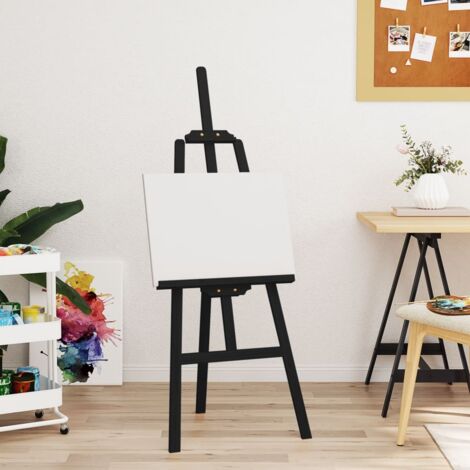 Chevalet noir 53,5x95x127 cm bois de pin massif vidaXL