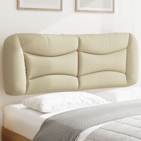 Coussin de tête de lit Hvar crème 120 cm tissu vidaXL (1/5)