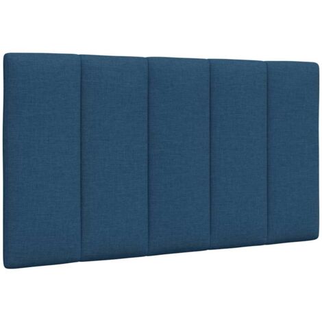 Coussin de tête de lit bleu 80 cm tissu vidaXL