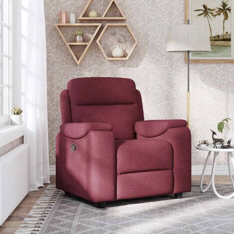 Fauteuil inclinable Rouge bordeaux Tissu vidaXL
