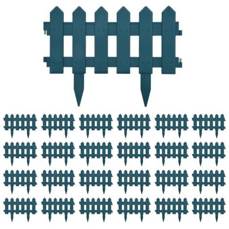 Vidaxl – Bordures de pelouse 25 pcs vert 10 m – PP résistant aux UV – Installation facile avec extrémités collantes – Pour délimiter espaces verts - vidaXL219199