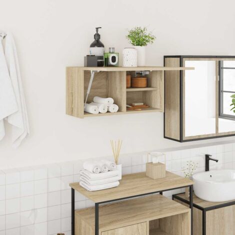 Armoire murale de bain chêne sonoma 60x25x30 cm bois ingénierie vidaXL