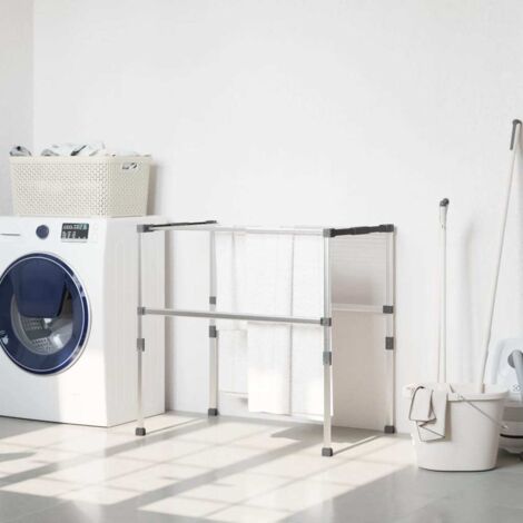 Séchoir à linge 83x(50-55)x(40-85) cm aluminium vidaXL (1/5)