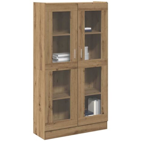 Vidaxl – Buffet haut chêne artisanal 82,5x30,5x150 cm – Bois d'ingénierie résistant à l'humidité – Grand espace de rangement – Facile à nettoyer