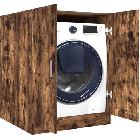 Vidaxl – Meuble machine à laver chêne fumé 71x71,5x91,5 cm – Bois d'ingénierie durable – Design moderne pour salle de bains