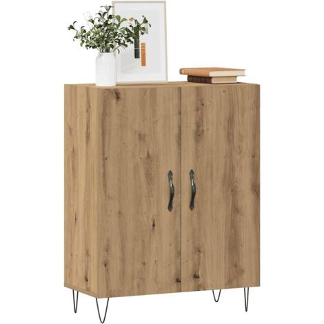 Buffet chêne artisanal 69,5x34x90 cm bois d'ingénierie vidaXL (1/5)