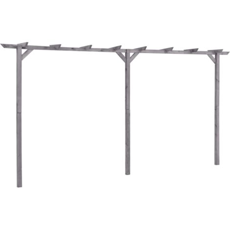 Vidaxl – Pergola de jardin en bois de pin imprégné 400x40x205 cm – Résistante à la pourriture – Idéale pour rosiers et plantes grimpantes (1/5)