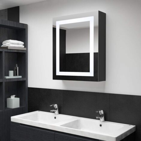 Armoire de salle de bain à miroir LED 50x13x70 cm vidaXL (1/5)
