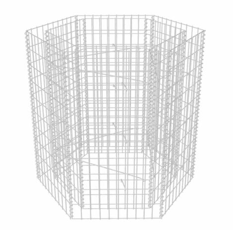 Vidaxl – Lit surélevé en gabion hexagonal 100x90x100 cm – Acier galvanisé résistant aux intempéries – Grande capacité de charge 1400 kg/m³