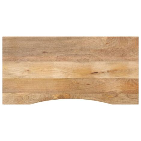 Dessus de bureau avec courbe 140x50x2,5 cm manguier massif brut vidaXL (1/6)