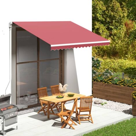 Tissu de remplacement pour auvent Bordeaux rouge 3,5x2,5 m vidaXL