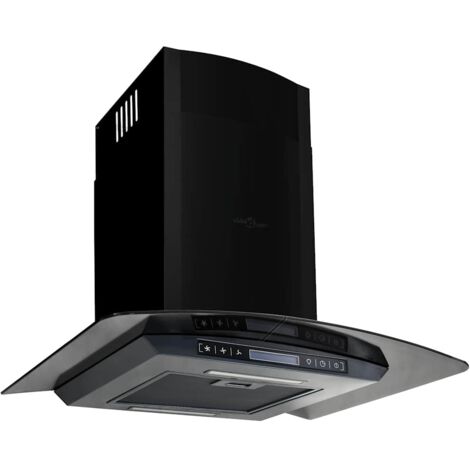 Hotte murale Acier inoxydable 756 m³/h 60 cm Noir vidaXL