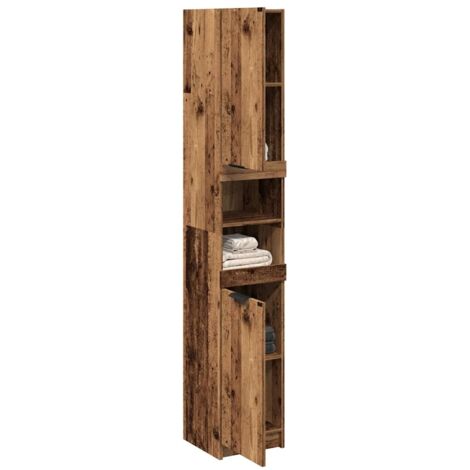 Armoire de salle de bain vieux bois bois d'ingénierie vidaXL