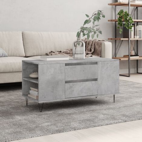 Table basse gris béton 102x44,5x50 cm bois d'ingénierie vidaXL (1/5)