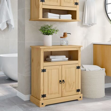 Armoire de salle de bain Corona 70x33x80 cm bois de pin massif vidaXL (1/6)