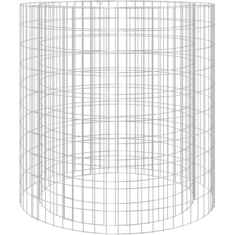 Vidaxl – Foyer en gabion Ø 100 cm fer galvanisé – Résistant à la corrosion – Remplissage avec pierres ou gravier – Pour grillades et plantations - vidaXL40316