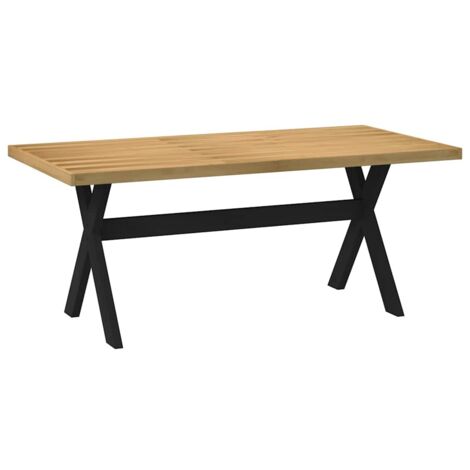 Table à manger NOAIN pieds en forme de X 180x90x75cm massif pin vidaXL
