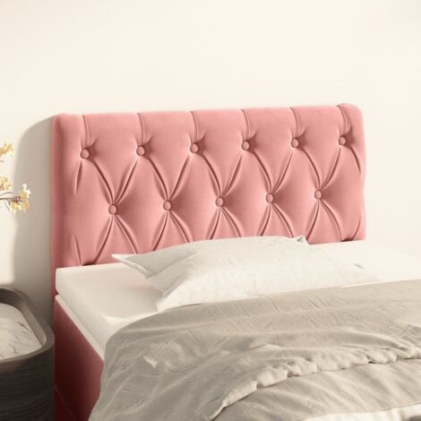 Vidaxl – Tête de lit rose 80x7x78/88 cm – Velours doux 100% polyester – Hauteur réglable – Excellent soutien pour lecture et télévision (1/6)