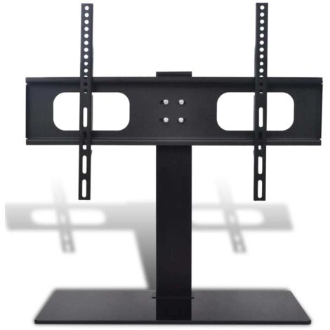 Vidaxl – Support TV sur pied 37-55 pouces – Max VESA 600x400 mm – Acier enduit de poudre et verre trempé – Charge max 40 kg