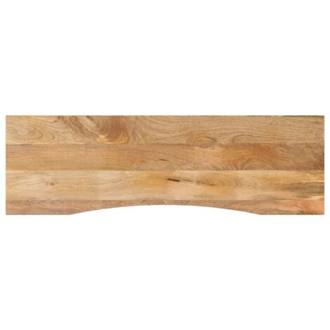 Dessus de bureau avec courbe 160x50x2,5 cm manguier massif brut vidaXL (1/6)