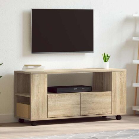 Meubles TV chêne sonoma 102x34,5x43 cm bois d'ingénierie vidaXL (1/7)