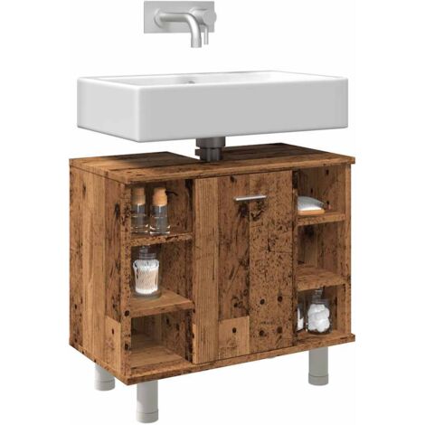 Armoire de salle de bain vieux bois 60x32x53,5 cm vidaXL (1/5)