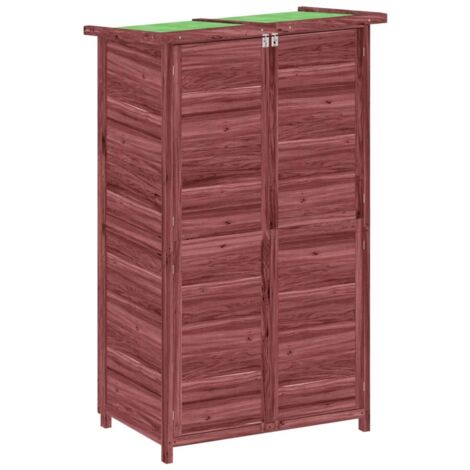 Abri à outils de jardin moka 83x57x140 cm bois massif pin vidaXL (1/5)
