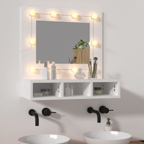 Armoire à miroir avec LED blanc 60x31,5x62 cm vidaXL (1/5)
