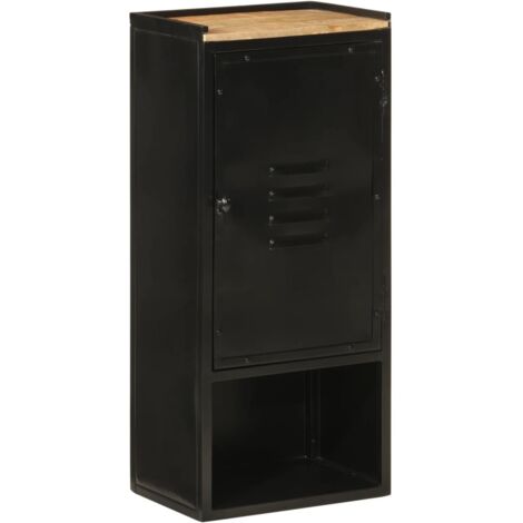 Armoire de salle de bain 40x27x90 cm fer et bois de manguier vidaXL (1/5)