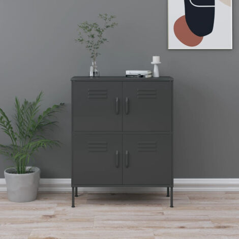 Armoire de rangement Anthracite 80x35x101,5 cm Acier vidaXL