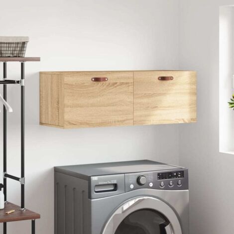 Vidaxl – Armoire murale chêne sonoma 100x36,5x35 cm – Bois d'ingénierie – Design flottant pour gain de place – Rangement pratique