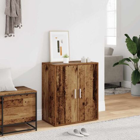 Armoire à chaussures vieux bois 60x35x70 cm bois d'ingénierie vidaXL