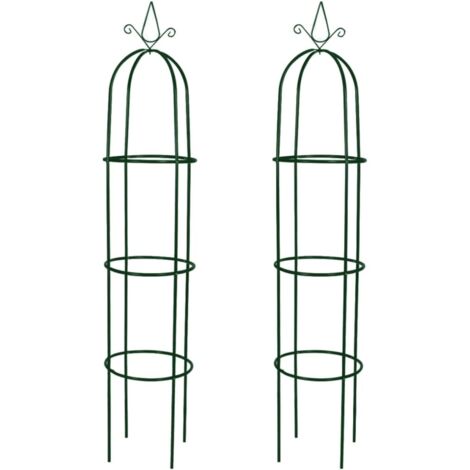 Vidaxl – Arche de jardin en fer vert foncé 2 pcs – Dimensions 38 x 190 cm – Pour rosiers et plantes grimpantes – Installation rapide - vidaXL46641