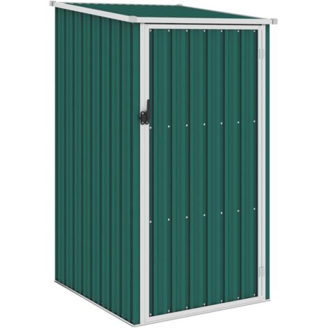 Vidaxl – Abri de jardin métal vert 87x98x159 cm – Acier galvanisé durable – Conception inclinée pour évacuation eau – Sans plancher