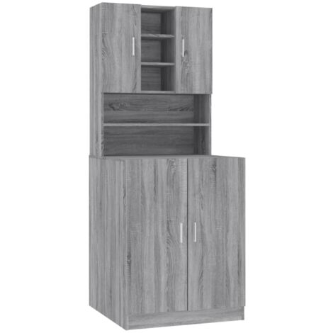 Armoire pour machine à laver Sonoma gris Bois d'ingénierie vidaXL