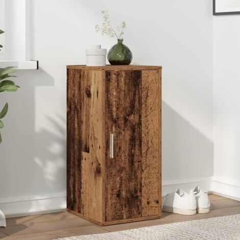 Armoire à chaussures vieux bois 32x35x70 cm bois d'ingénierie vidaXL