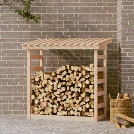 Vidaxl – Support à bûches en bois de pin massif 108x64,5x110 cm – Rangement optimisé pour bois de chauffage – Circulation d'air améliorée