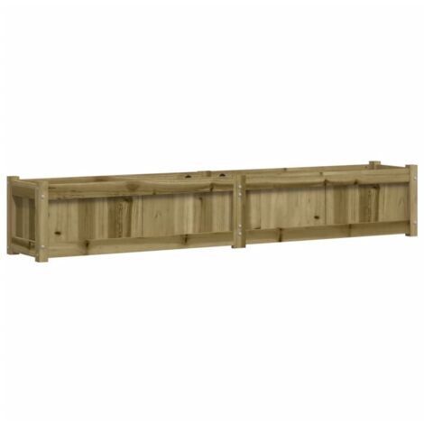 Vidaxl – Jardinière en bois de pin imprégné 180x31x31 cm – Traitement autoclave pour résistance aux intempéries – Capacité généreuse pour plantes