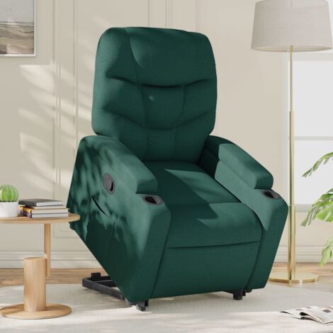 Fauteuil inclinable vert foncé tissu vidaXL