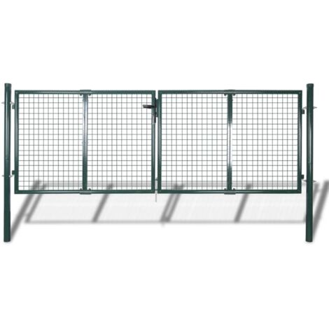 Vidaxl – Grille de clôture de jardin en maille 306 x 75 cm – Acier galvanisé avec finition en poudre – Charnière à boulon pour verrouillage rapide
