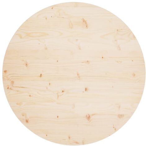 Vidaxl – Dessus de table rond 90 cm – Épaisseur 2,5 cm en bois de pin massif – Facile à nettoyer – Pour tables à manger et basses