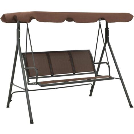 Balancelle de jardin avec auvent Café vidaXL