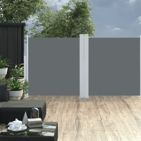 vidaXL Retractable Side Awning Anthracite 120x600 cm