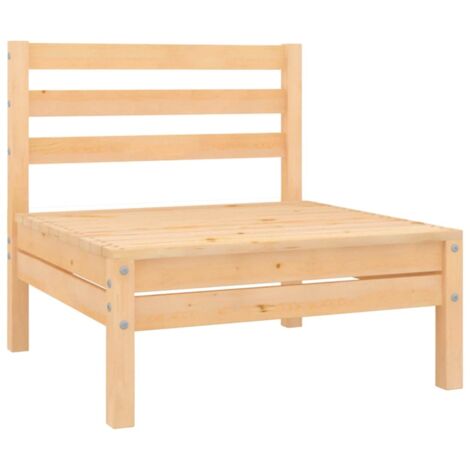 Vidaxl – Canapé de jardin en bois de pin massif – Dimensions 63,5 x 63,5 x 62,5 cm – Capacité 110 kg par siège – Conception modulaire