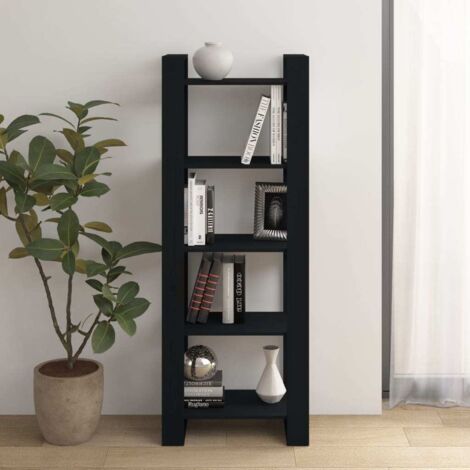Bibliothèque/Séparateur de pièce Noir 60x35x160 cm Bois massif vidaXL