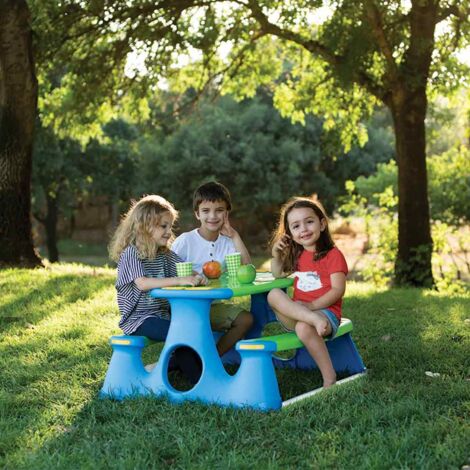 Vidaxl – Banc de pique-nique pour enfants 89,5x84,5x48 cm – Polypropylène résistant aux chocs – Convient à 4 enfants – Usage intérieur et extérieur (1/6)
